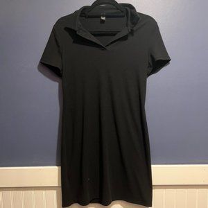 Short Sleeve Ribbed Cotton Dress